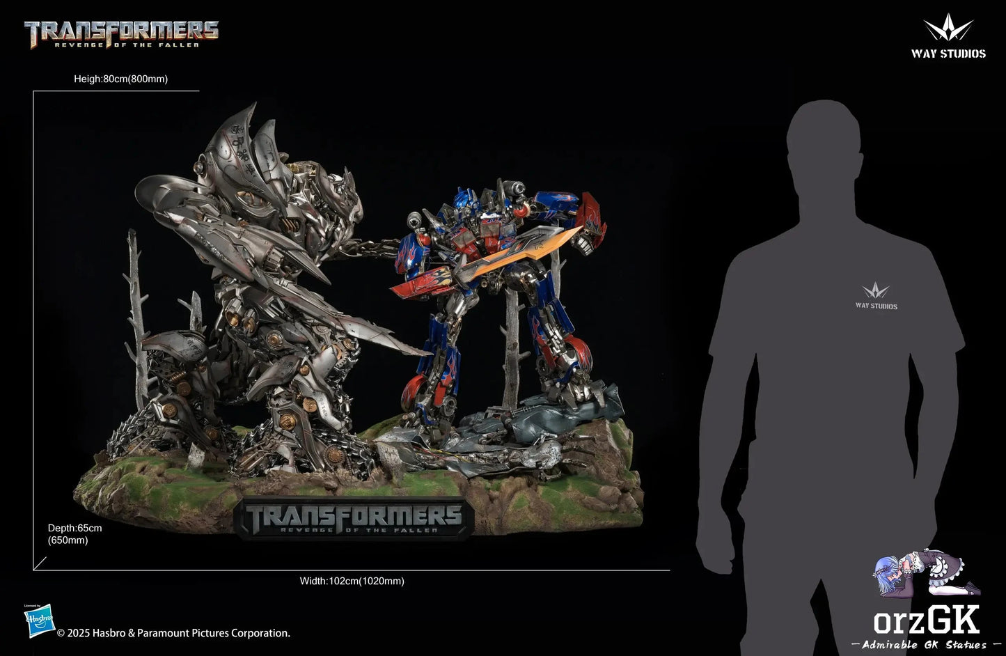 WAY Studio: Transformers – Revenge of the Fallen Optimus Prime vs Megatron Scene Statue (Licensed Collectible) (Pre-Order) WAY Studio