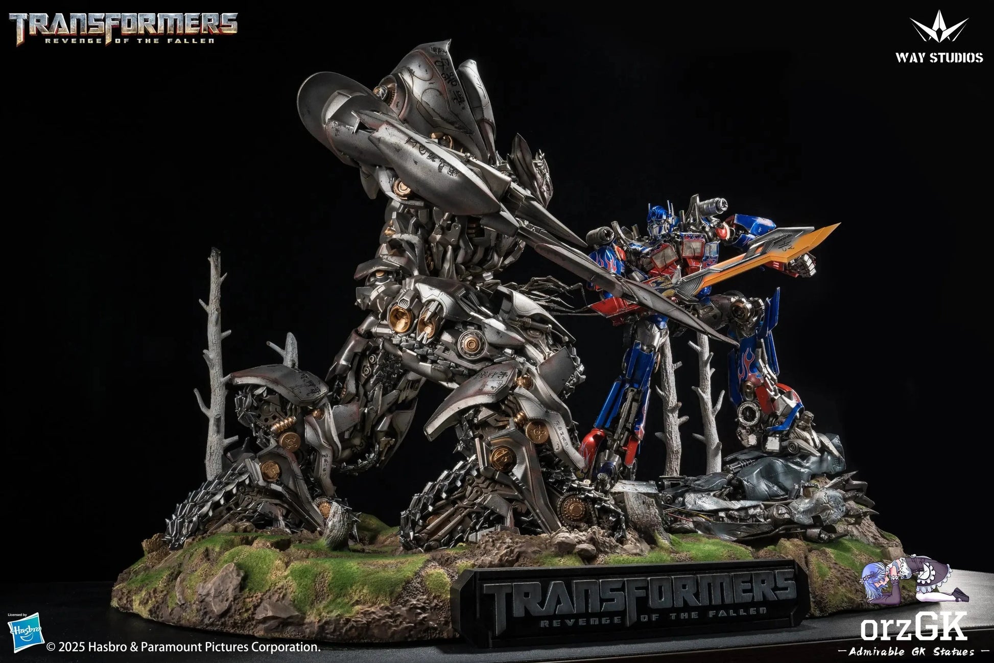 WAY Studio: Transformers – Revenge of the Fallen Optimus Prime vs Megatron Scene Statue (Licensed Collectible) (Pre-Order) WAY Studio