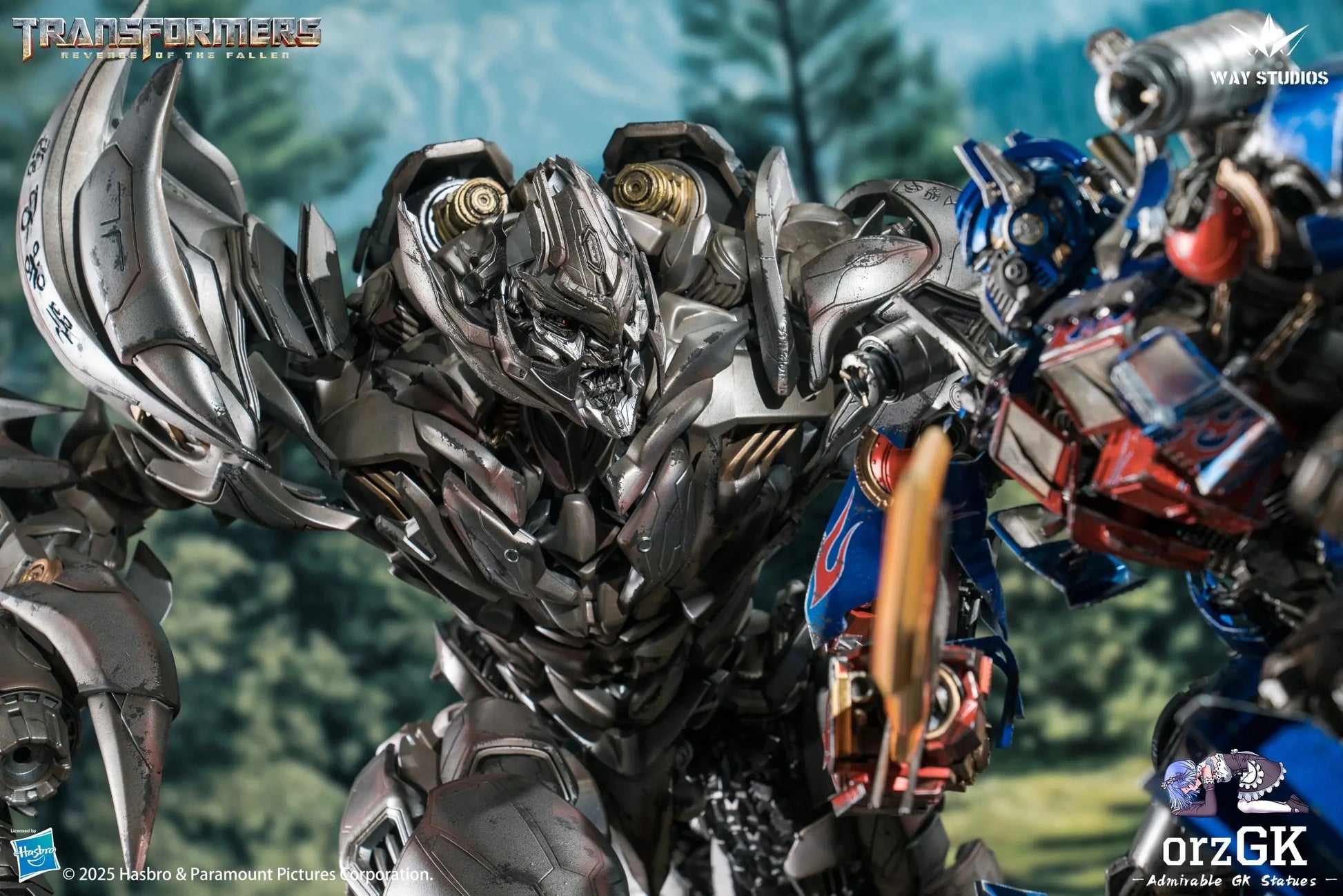 WAY Studio: Transformers – Revenge of the Fallen Optimus Prime vs Megatron Scene Statue (Licensed Collectible) (Pre-Order) WAY Studio