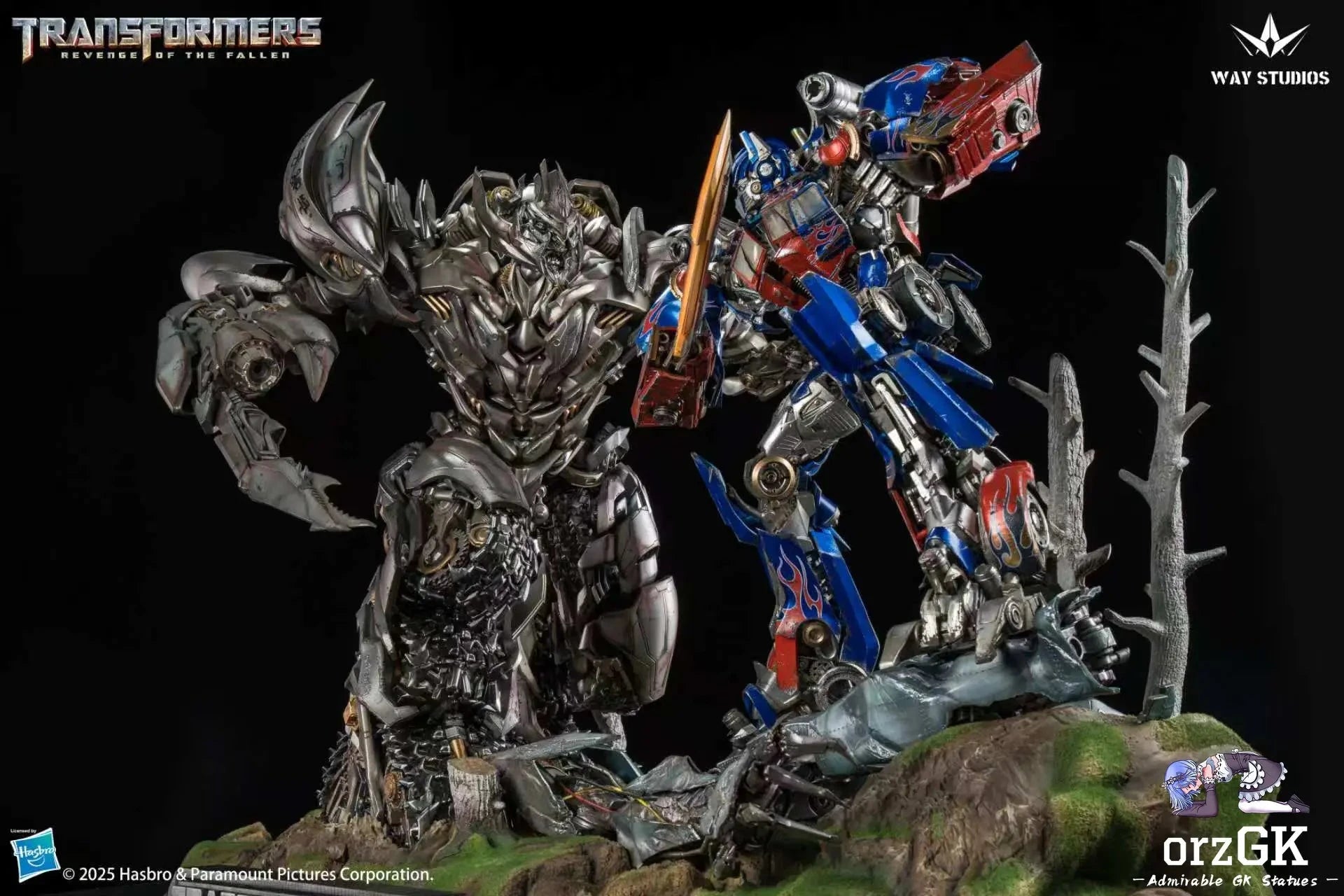 WAY Studio: Transformers – Revenge of the Fallen Optimus Prime vs Megatron Scene Statue (Licensed Collectible) (Pre-Order) WAY Studio