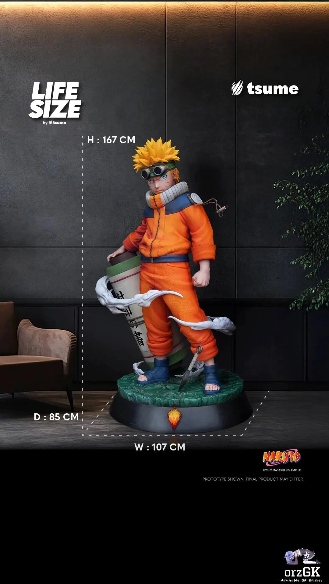 Tsume Studio: Naruto Uzumaki Life-Size Statue (Licensed Collectible)(Pre-Order) Tsume Studio