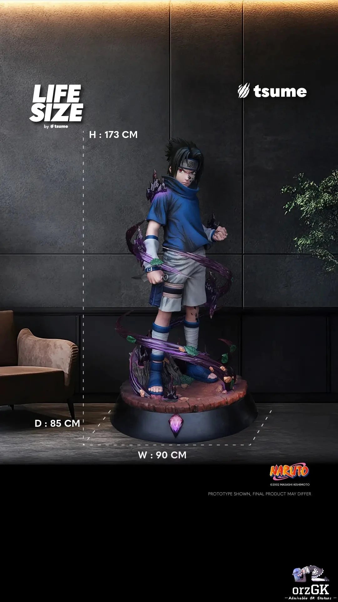 Tsume Studio: Sasuke Uchiha Life-Size Statue (Licensed Collectible)(Pre-Order) Tsume Studio