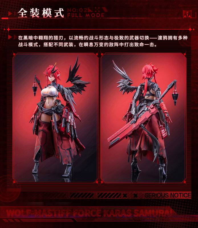 Action Figure: Wolf-Mastiff Force - Crow Samurai 1/9 (With Bonus) [Daimansho Anime Star]
