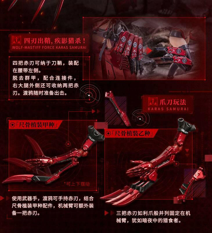 Action Figure: Wolf-Mastiff Force - Crow Samurai 1/9 (With Bonus) [Daimansho Anime Star] - AnisoftPH