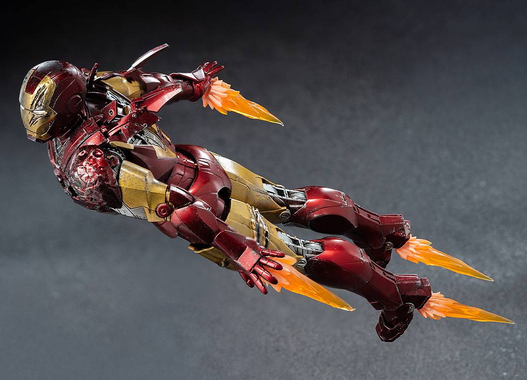 [threezero] DLX Collectible Figure: Marvel Studios - Iron Man Mark 6 (Battle Damaged Ver.) (Pre-Order)