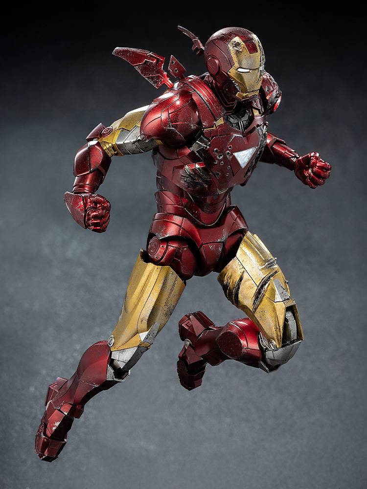 [threezero] DLX Collectible Figure: Marvel Studios - Iron Man Mark 6 (Battle Damaged Ver.) (Pre-Order)