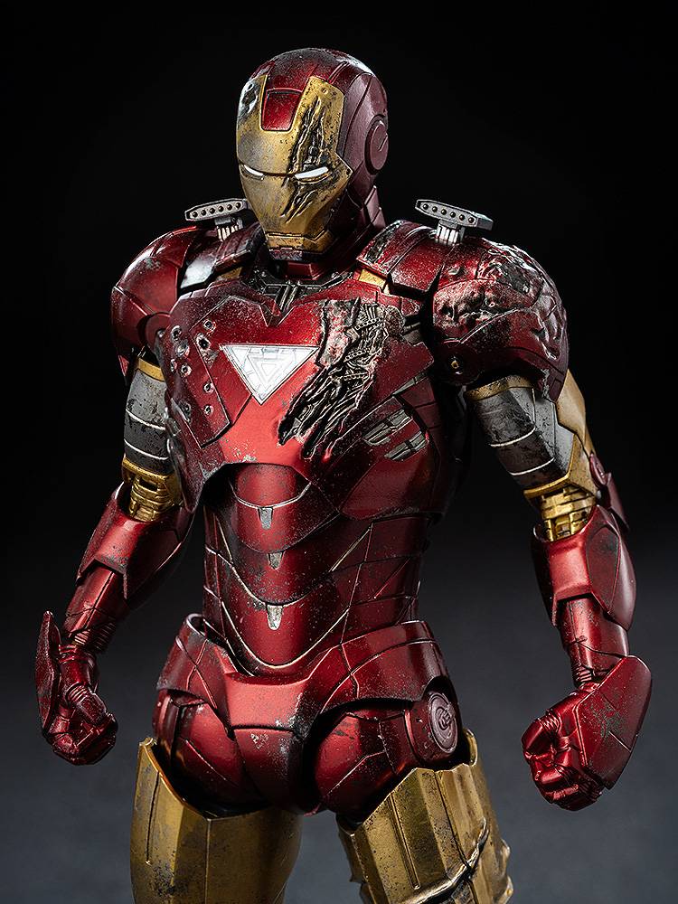 [threezero] DLX Collectible Figure: Marvel Studios - Iron Man Mark 6 (Battle Damaged Ver.) (Pre-Order)