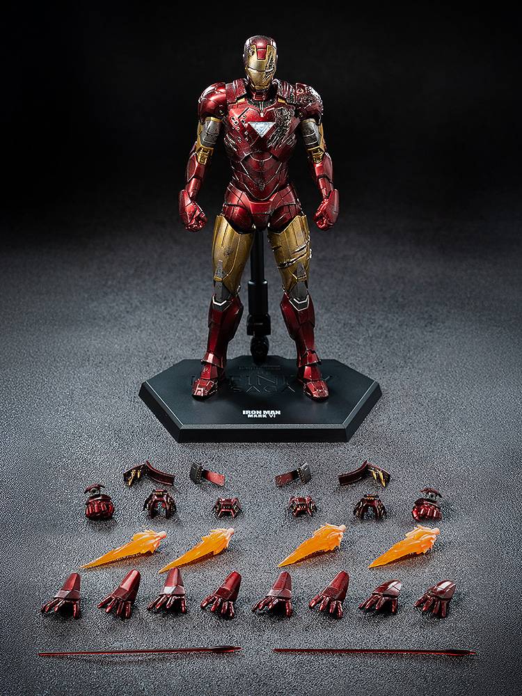 [threezero] DLX Collectible Figure: Marvel Studios - Iron Man Mark 6 (Battle Damaged Ver.) (Pre-Order)